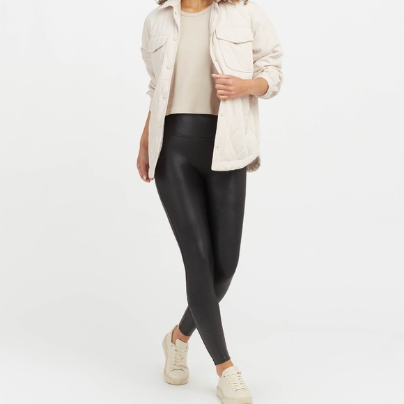 NWOT SPANX Faux Leather Leggings - Picture 2 of 5